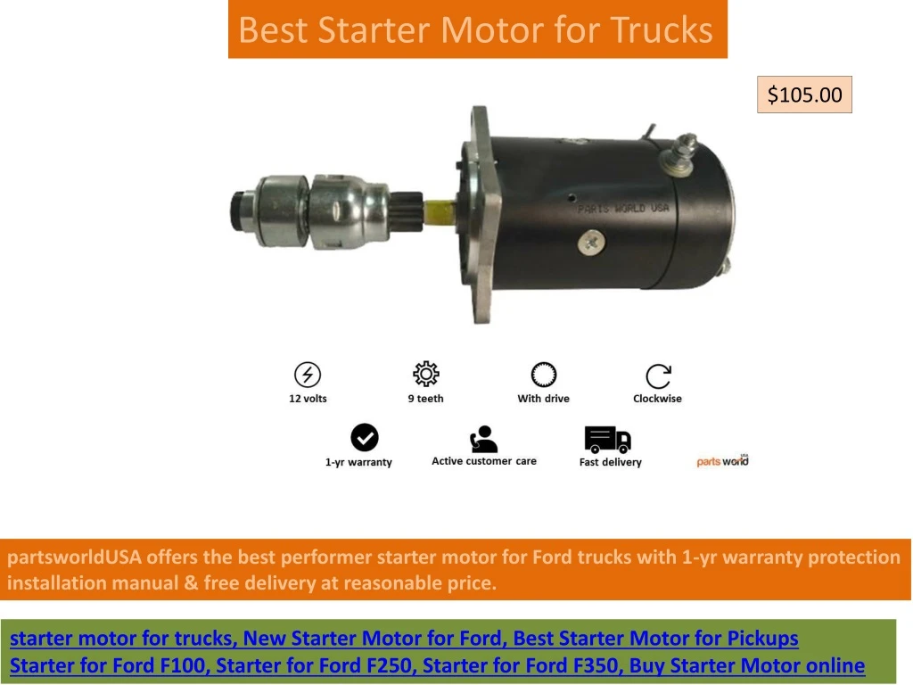 best starter motor for trucks