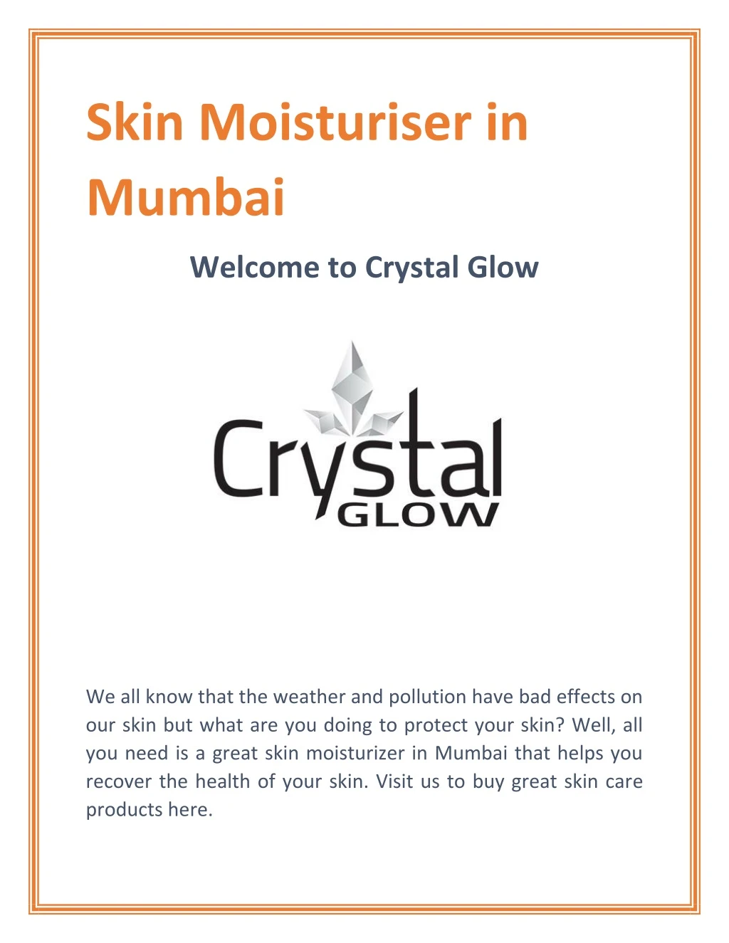 skin moisturiser in mumbai