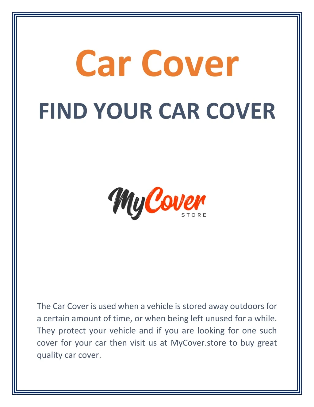 car cover
