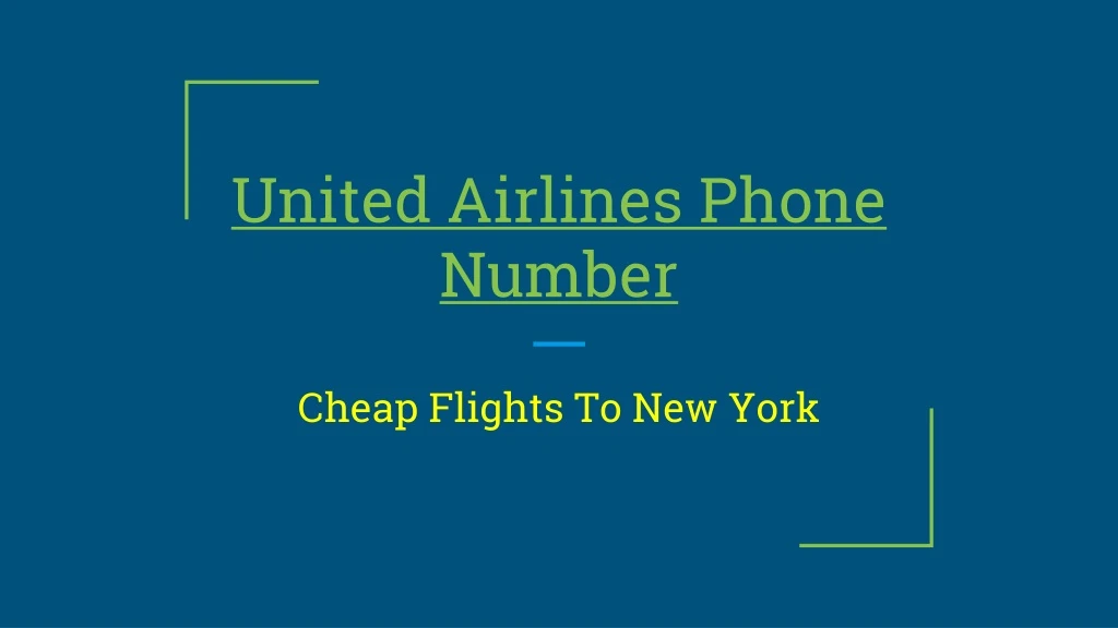 united airlines phone number