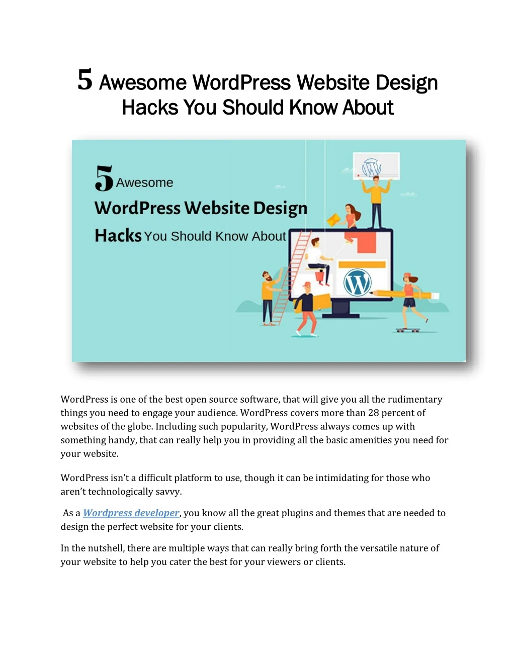 5 awesome wordpress website design awesome