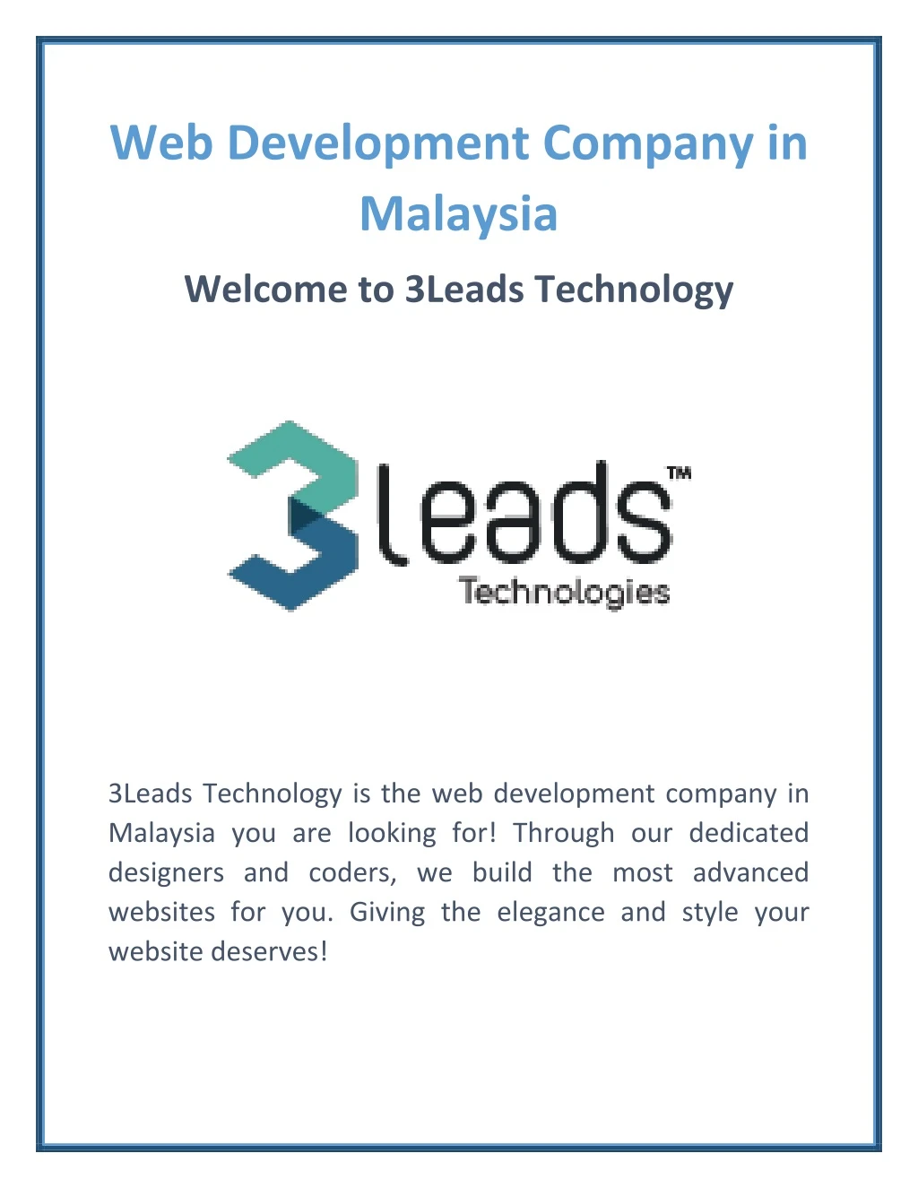 web development company in malaysia