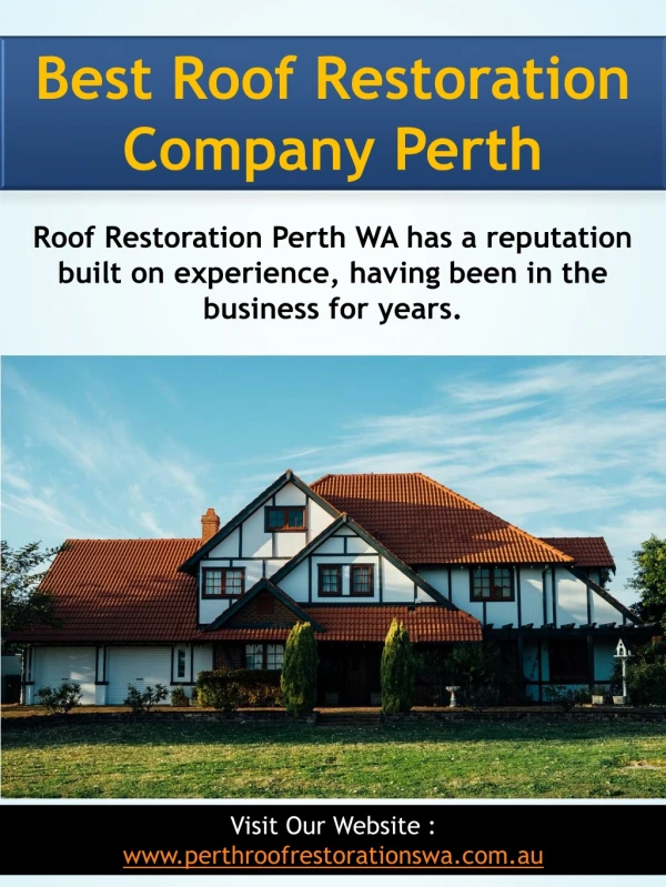 Best Roof Restoration Company