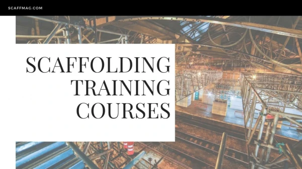 Scaffolding Training Courses - ScaffMag