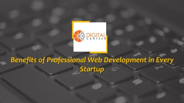 Benefits of Professional Web Development in Every Startup