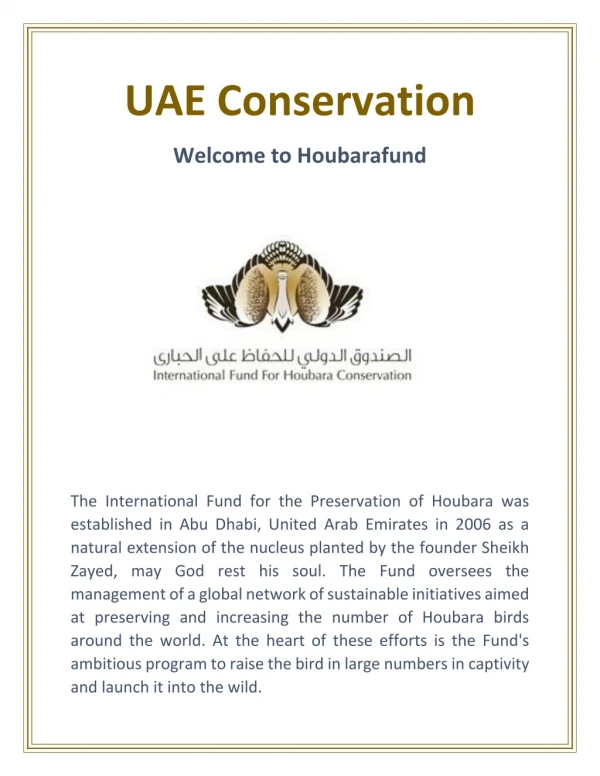 UAE Conservation
