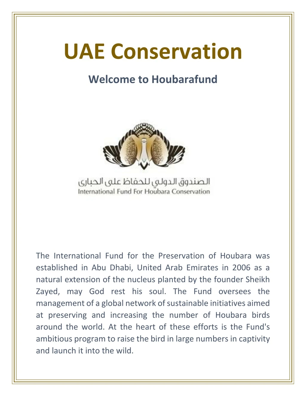 uae conservation