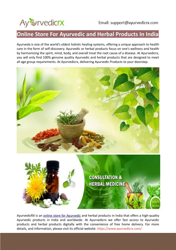 Online Store For Ayurvedic Products India-AyurvedicRX