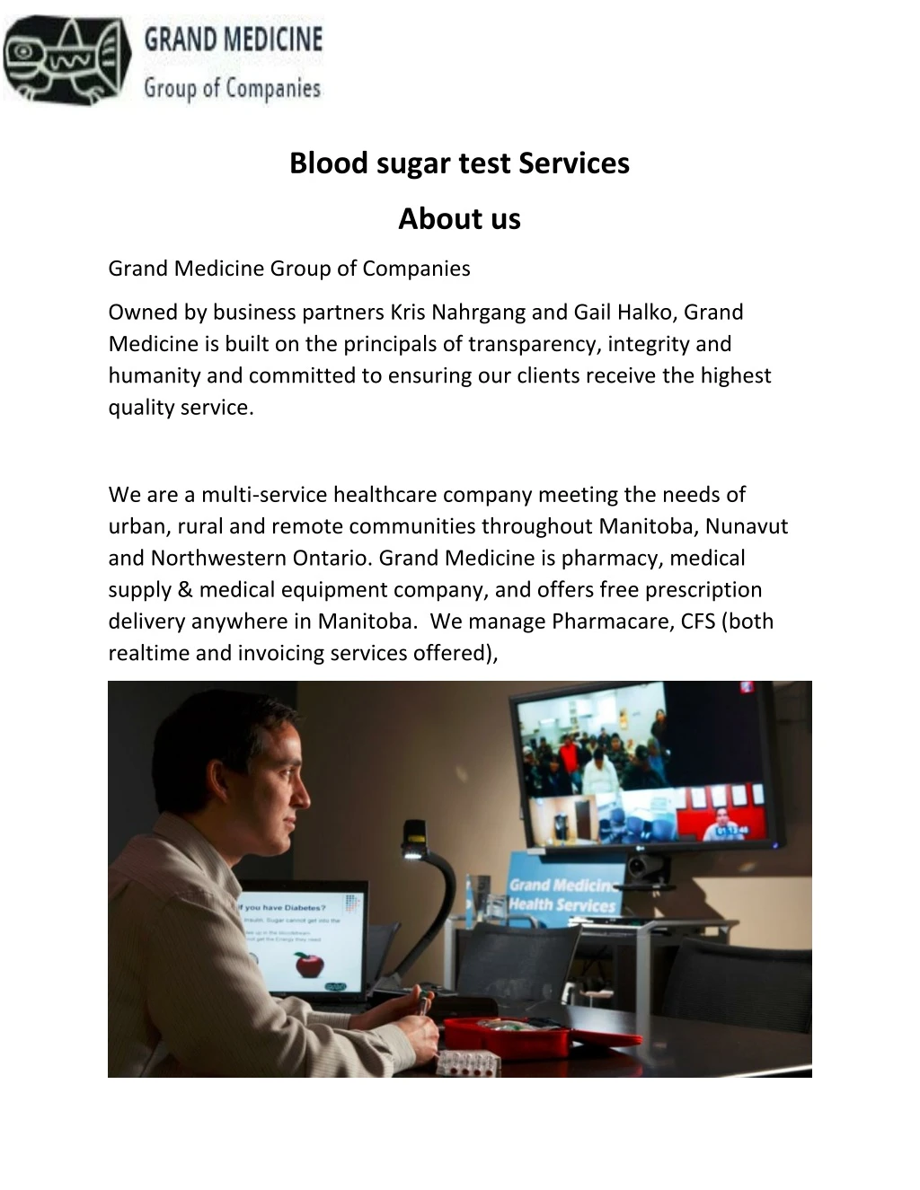 blood sugar test services