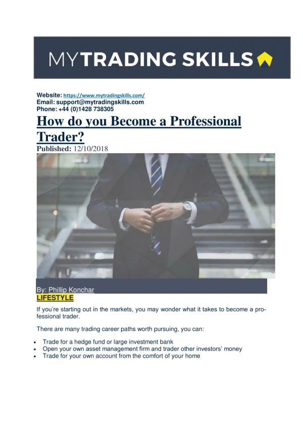 How to Become a Professional Trader