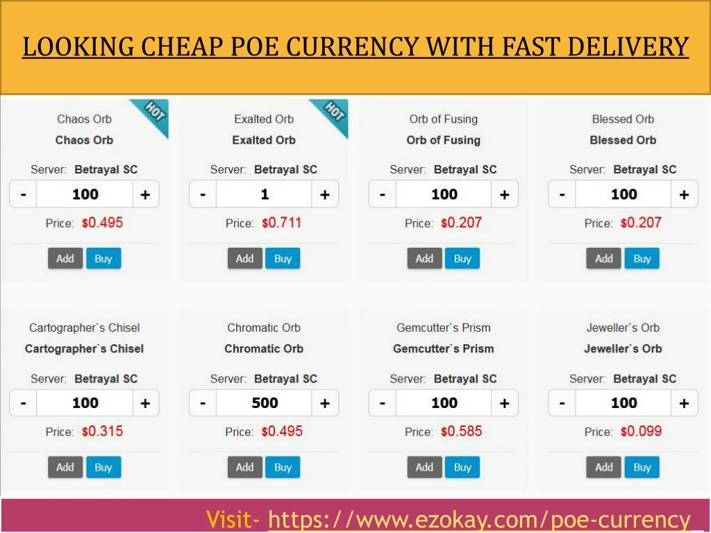 looking cheap poe currency with fast delivery