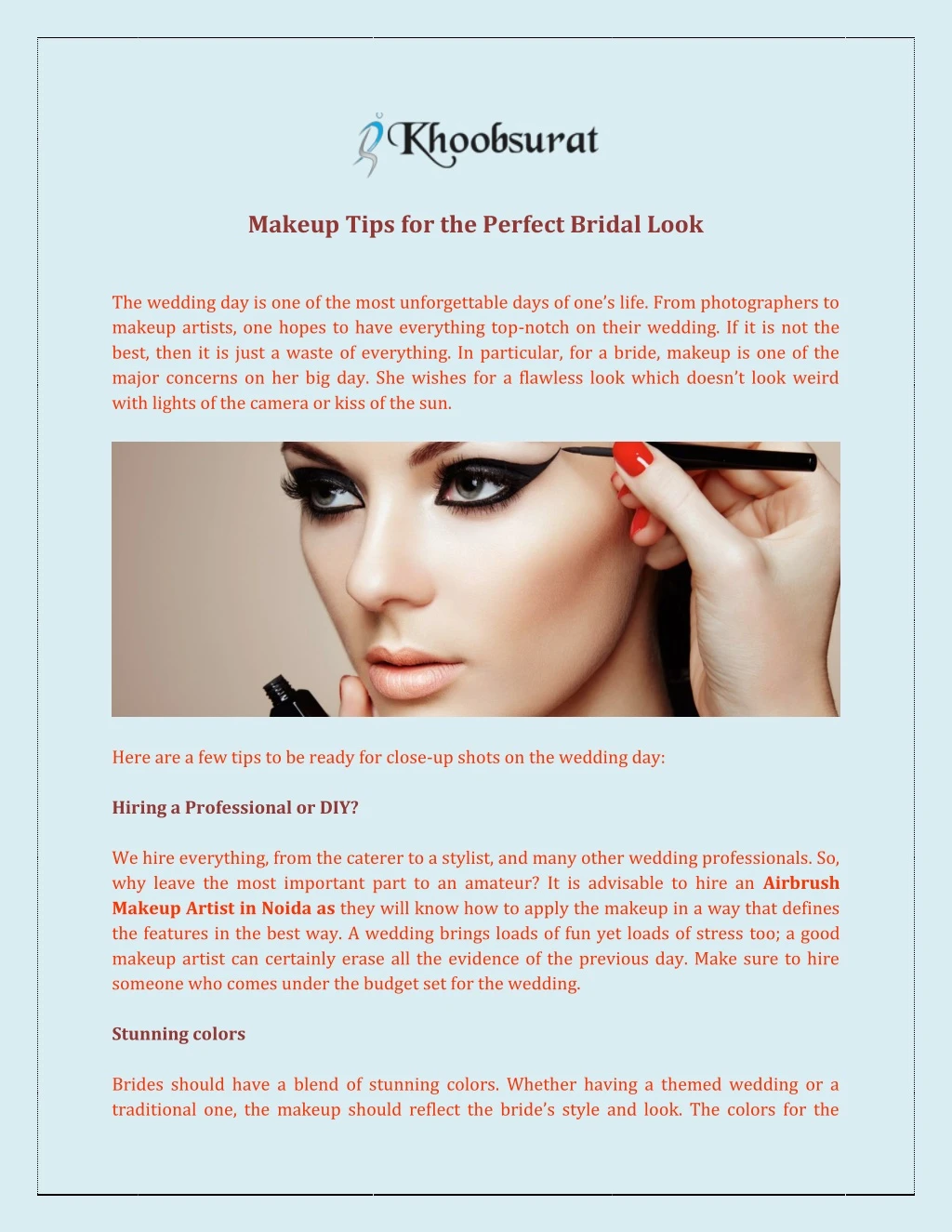 makeup tips for the perfect bridal look