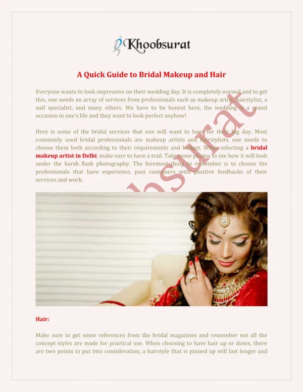 Bridal Makeup Cost in Delhi