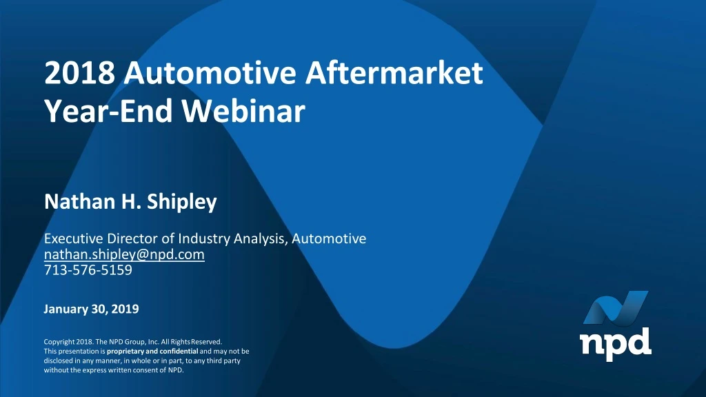 2018 automotive aftermarket year end webinar