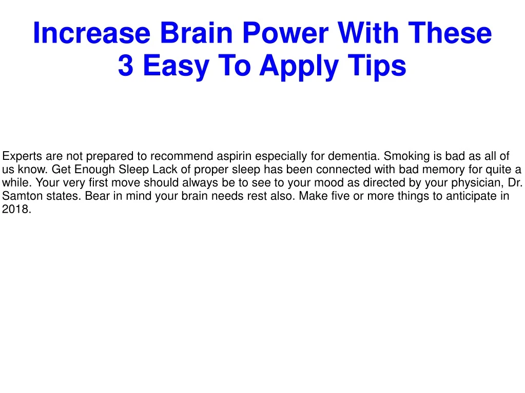 increase brain power with these 3 easy to apply tips