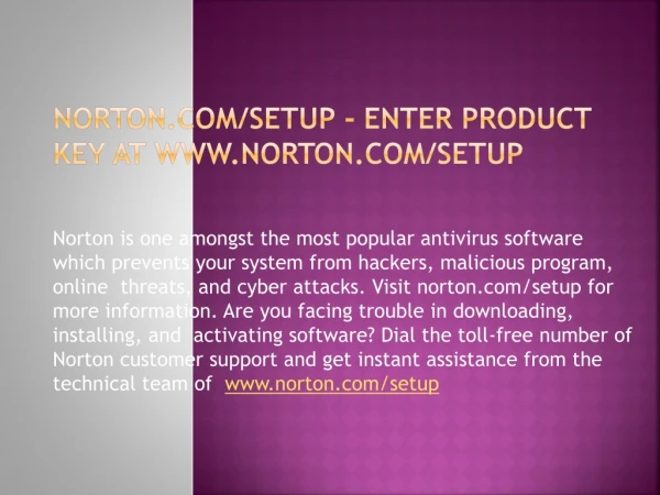 norton com setup enter product key at www norton com setup