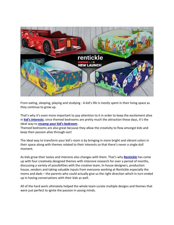 Rentickle New Launch: Fuel your kid’s passion!
