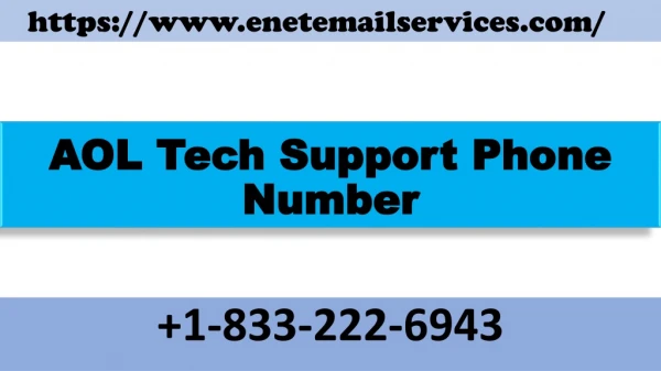 AOL Tech Customer Support Phone Number 1-833-222-6943