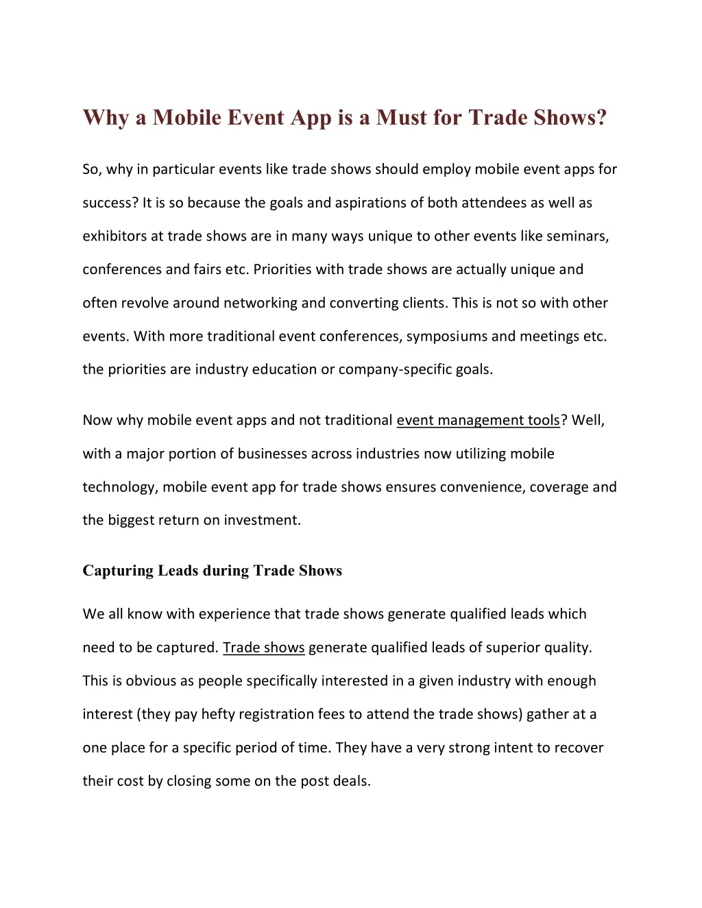 why a mobile event app is a must for trade shows