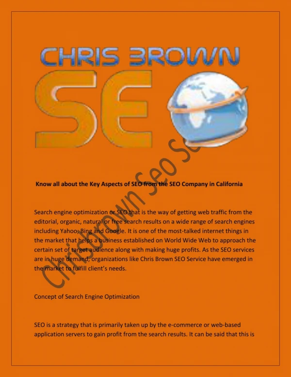 Know all about the Key Aspects of SEO from the SEO Company in California