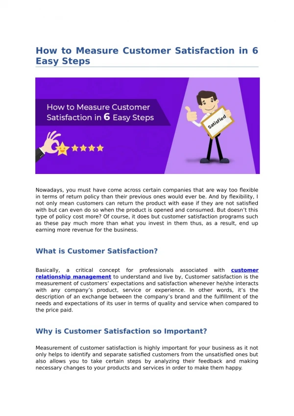 How to Measure Customer Satisfaction in 6 Easy Steps