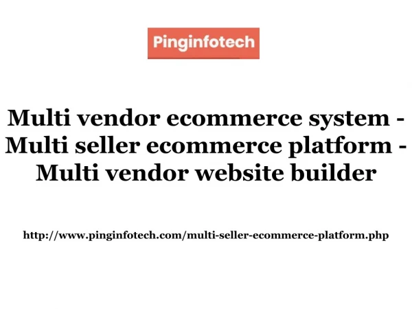 Multi seller ecommerce platform - Multi vendor website builder