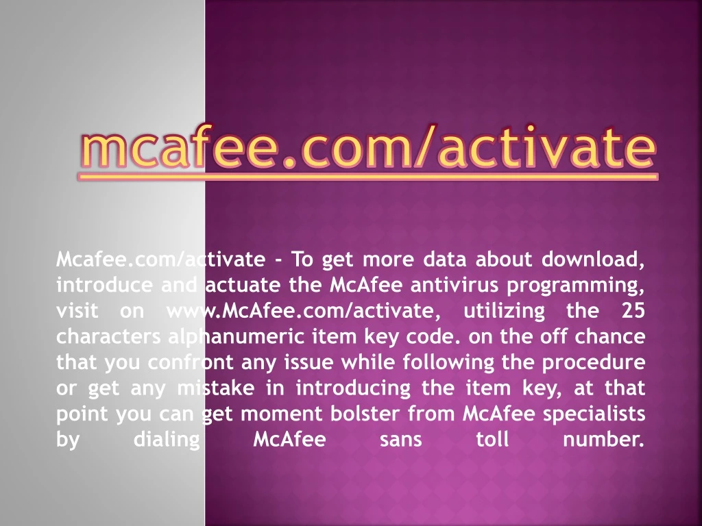 mcafee com activate