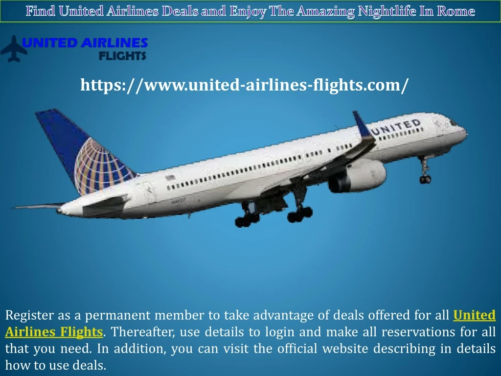find united airlines deals and enjoy the amazing