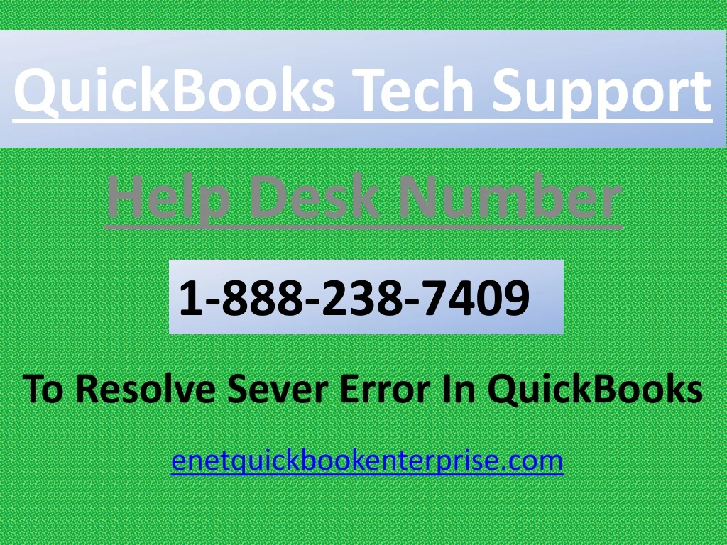 quickbooks tech support