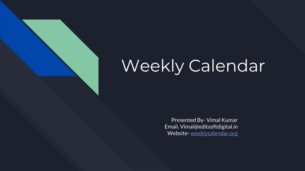 weekly calendar