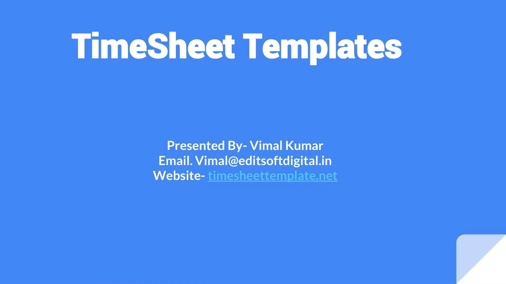 timesheet templates