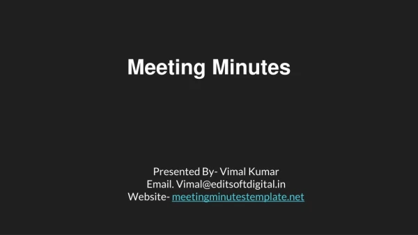Meeting of Minutes templates Download