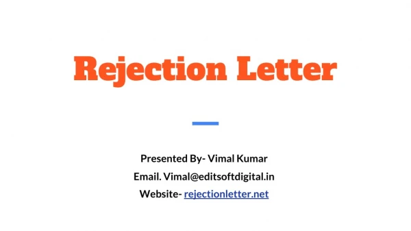 Download Rejection Letter