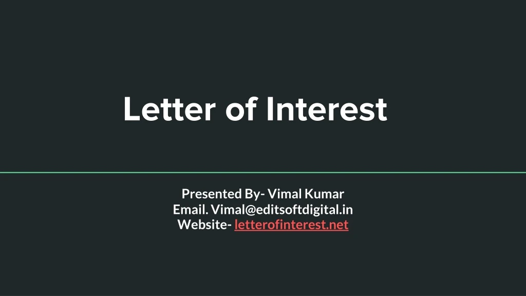 letter of interest