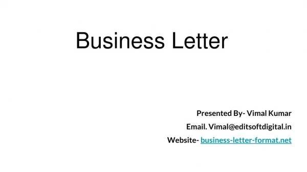 Download Business Letter Format