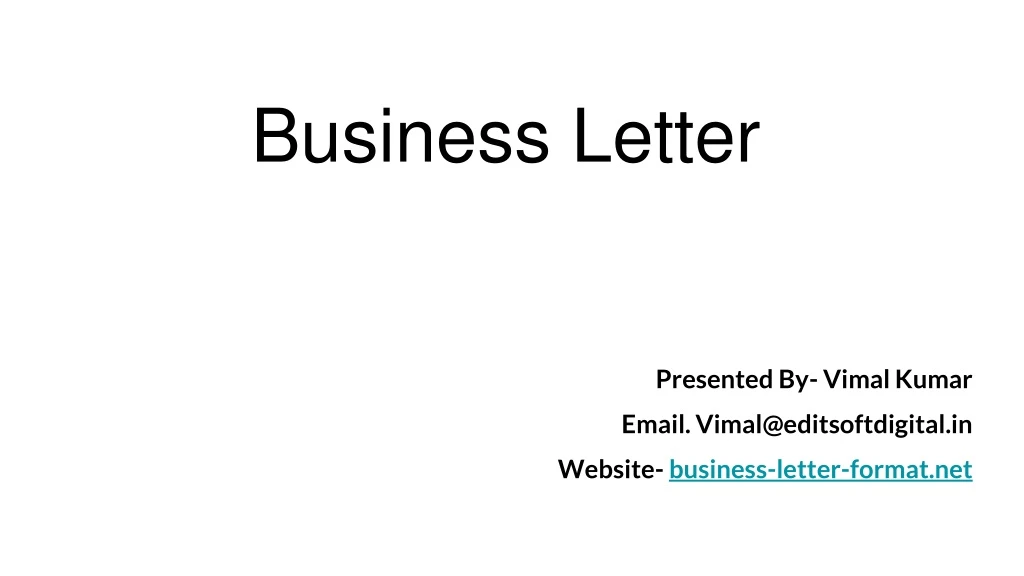 business letter