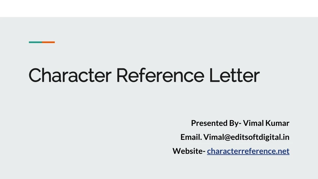 character reference letter