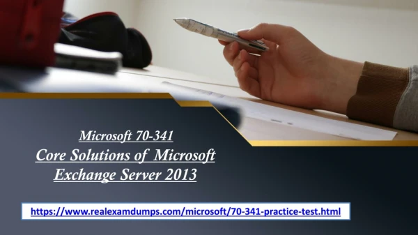 Pass 70-341 Exam with Valid Microsoft 70-341 Exam Question Answers