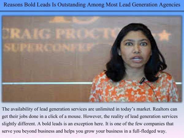 Reasons Bold Leads Is Outstanding Among Most Lead Generation Agencies