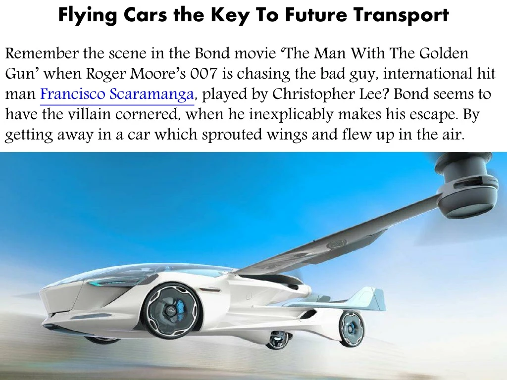 flying cars the key to future transport