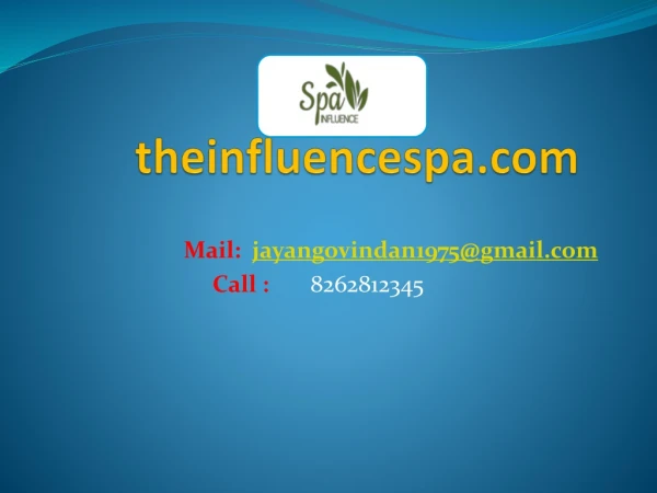 Full Body Massage Spa in Chennai