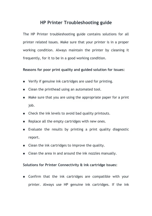 [FIXING] HP Printer Troubleshooting guide