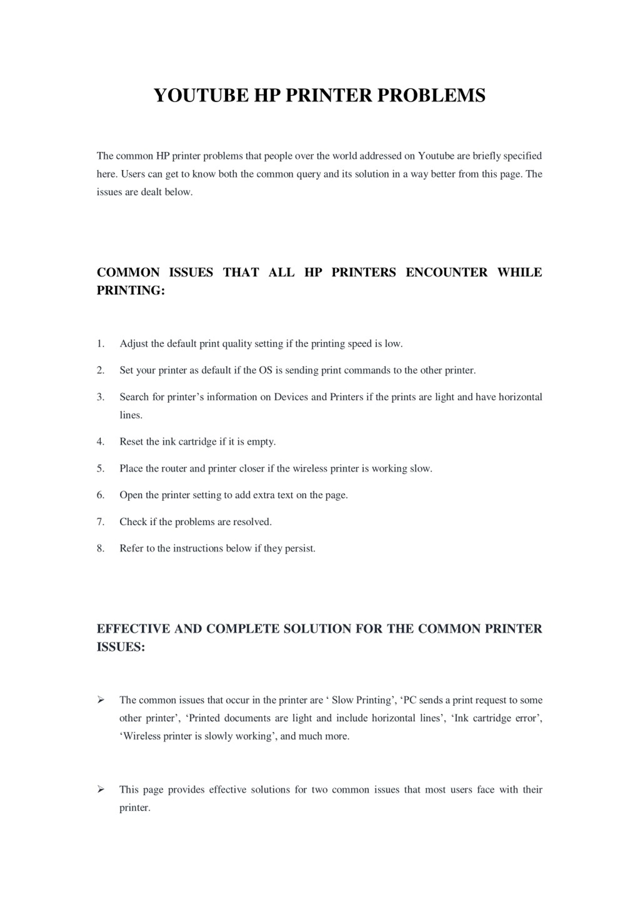 PPT - YOUTUBE HP PRINTER PROBLEMS PowerPoint Presentation, free ...
