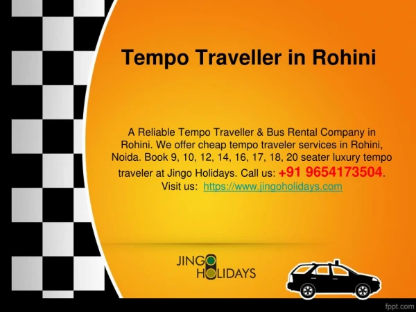 Book tempo traveller in Rohini – jingo holidays