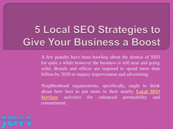 5 Local SEO Strategies to Give Your Business a Boost