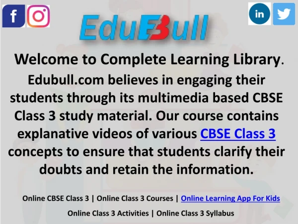 CBSE Class 3 | CBSE Class 3 Courses
