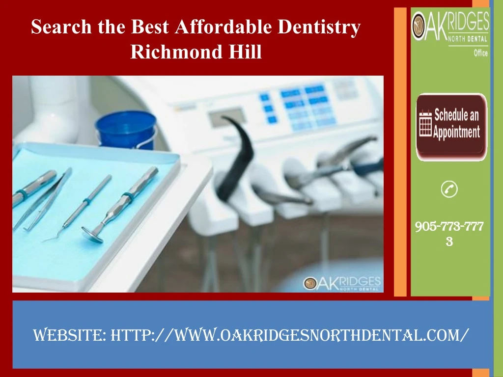 search the best affordable dentistry richmond hill