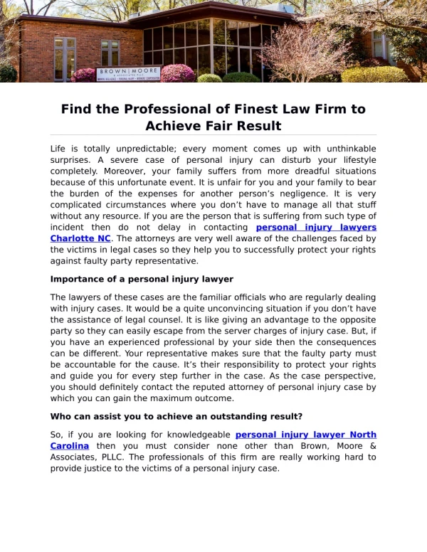 Find the Professional of Finest Law Firm to Achieve Fair Result