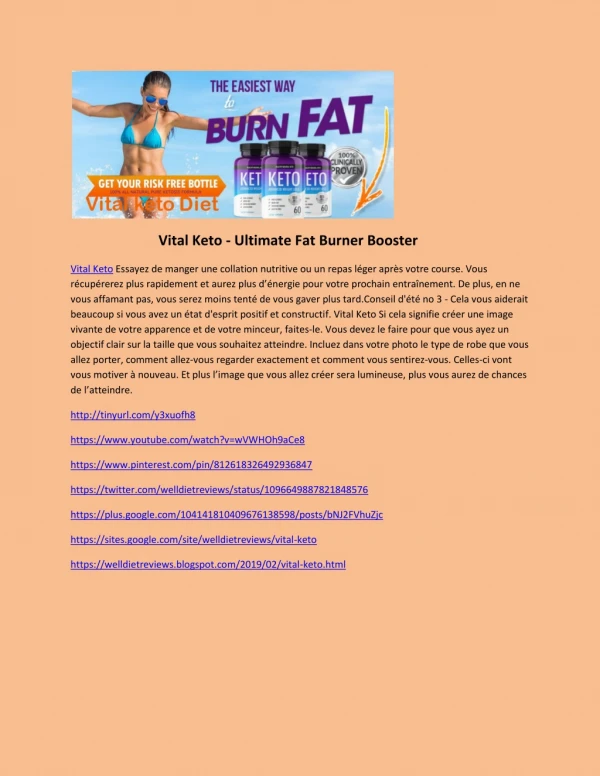 Vital Keto - Help In Burning Calories For Fat Loss