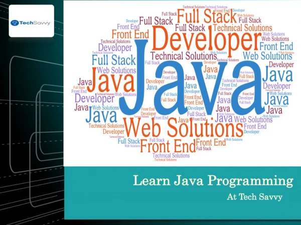 Learn Java Programming Online at Tech Savvy